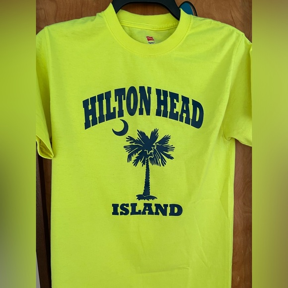 HILTON HEAD ISLAND YOUTH SHIRT SIZE SMALL—NEW—NEON & COOL—GOLF/ VACATION SHIRT - Picture 8 of 11